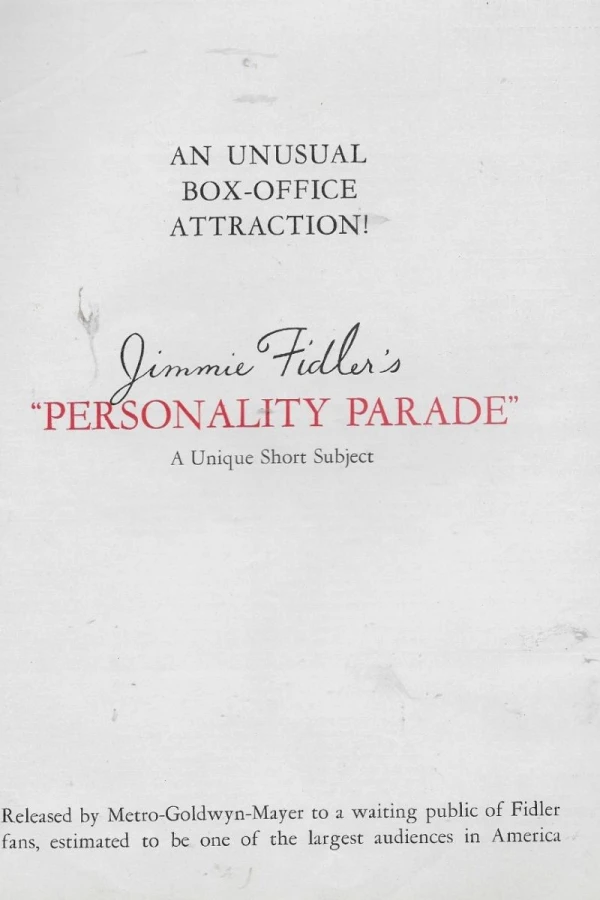 Personality Parade Poster