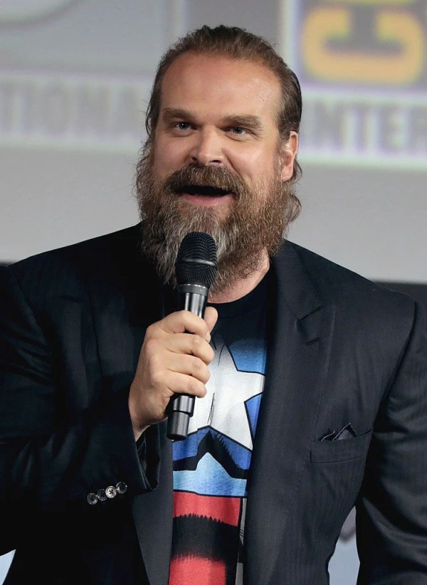 <strong>David Harbour</strong>. Immagine di Gage Skidmore.